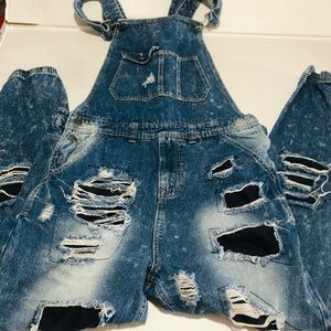 NWOT Imperious Distressed Jogger Overalls